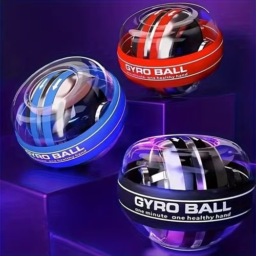 Wrist Strength Training Balls, Grip Balls, And Fitness Gyroscope Balls Are Used by Young People to Stress And for Muscle Workouts, Focusing on Hand Strength Training