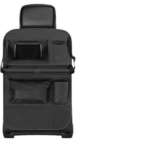Car Backseat Organizer, Seat Back Cover with 10 Storage Pockets and 11-inch Tablet Holder, Waterproof Backseat Protective Cover