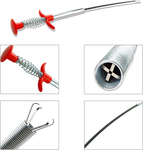 Sink Grabber Flexible grabbing tool for trash picking, drains, household sinks, toilets and cleaning dryer vents (2m)