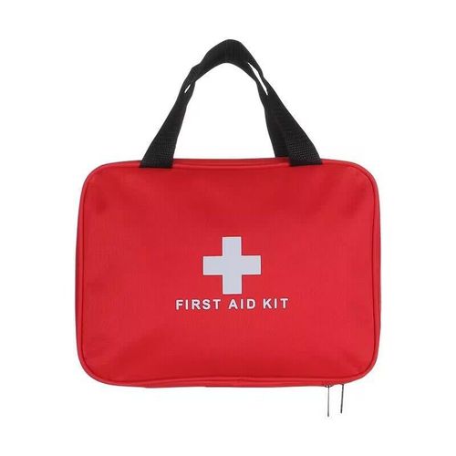 Red First Aid Kit, Empty Travel Rescue Bag, First Aid Kit, First Aid Kit, First Aid Kit, Suitable for Cars, Homes, Offices, Kitchens, Sports, Outdoors (Red, with Folder)