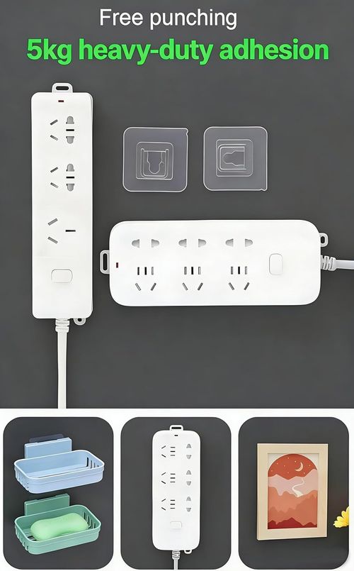 Buy 30 Pairs Clear Adhesive Wall Hooks Online | Heavy Duty No-Drill Hangers