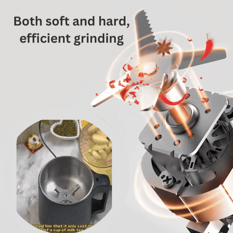 🔥High-speed large-capacity electric pulverizing and grinding cup Stainless Steel Multi-Function Blender - Perfect Grind