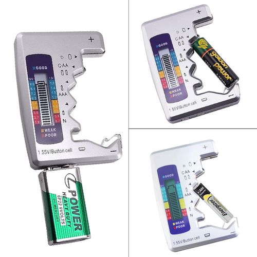 Universal Battery Tester LCD Display | Check AA, AAA, 9V & Button Cells