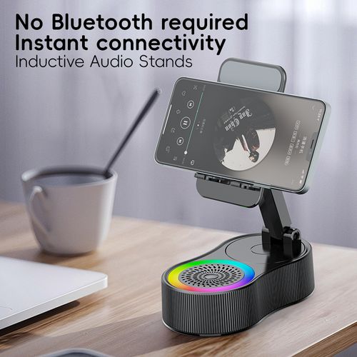 Multifunctional Phone Holder with Power Bank and Bluetooth Speaker