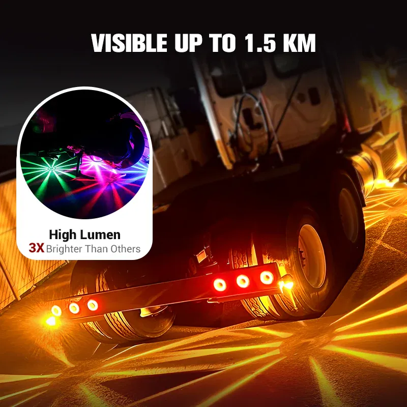 Waterproof LED colorful underbody lights for cars, motorcycles, and trucks (universal 12V-80V)