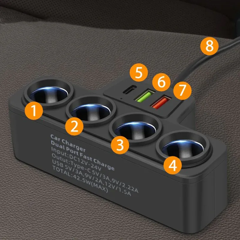 🔥Hot Sale Deals-7-in-1 Cigarette Lighter Adapter