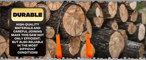 Manual Chain Saw - Survival Pocket Chainsaw with Bag | Manganese Steel 63.5cm Folding Tree Saw with Bidirectional Teeth, a Must-Have for Camping Gear, Survival Gear, or Emergency Setups