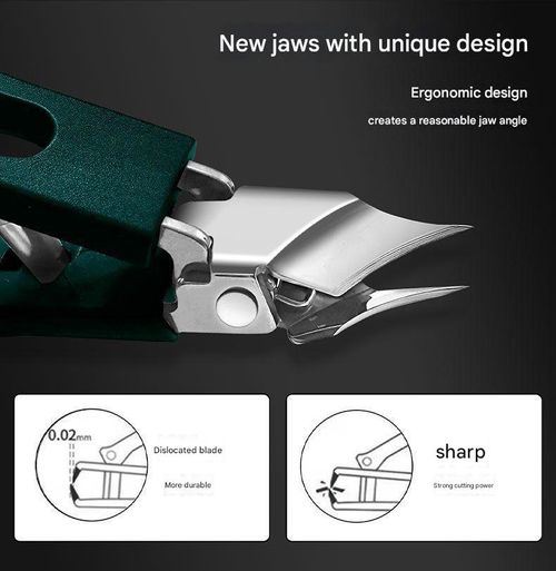 Ultra-sharp bevel nail clippers with lock, stainless steel bevel anti-splash nail clippers for thick hard nails, eagle beak, nail groove