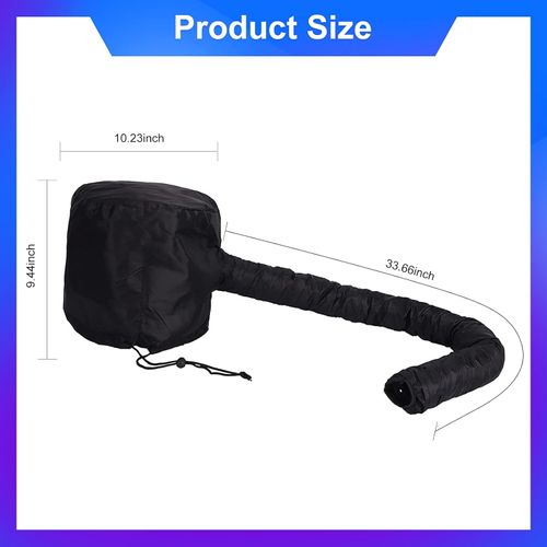 Soft Bonnet Hair Dryer Attachment with Hose, Speed Up Full Hair Drying, No Damage to Hair, Easy to Wear, Suitable for All Head Shapes