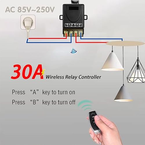 🔥 Wireless Remote Switch🔧🔥 Operating voltage 90V-256V, load 300W🔧