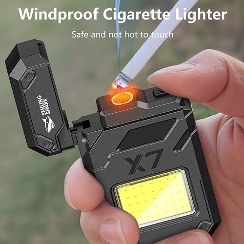Rechargeable Lighter with COB Light & Keychain