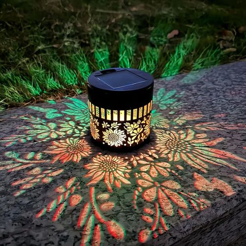 🎁2026 New Arrivals💥Solar Mandala Wall Light Outdoor Garden Fence Projector Lamp Patio Ambient Decor