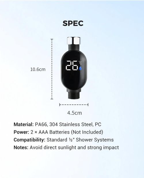 🌡️ Instant-read digital bathtub thermometer, microcomputer-controlled intelligent shower water thermometer, an essential item for bathing. This product does not heat the water.👶📦