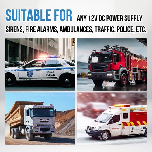 100W 12V Car Siren Speaker & PA System | Emergency Horn with Mic