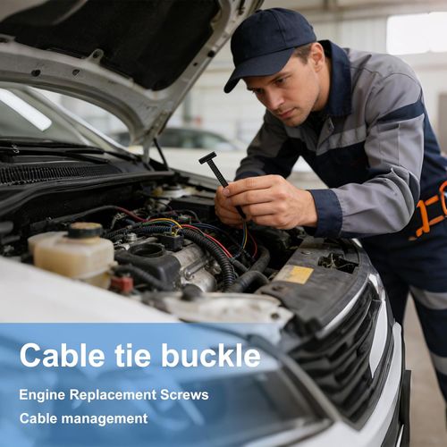 100Pcs Heavy Duty T-Head Cable Tie Buckles | Heat Proof Car Fender & Bumper Clip Replacements