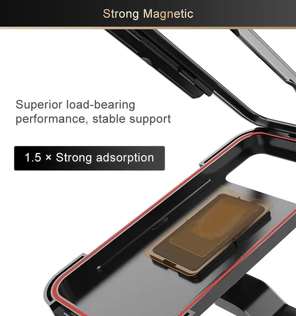 Motorcycle Waterproof Magnetic Phone Holder - Retractable Cell Phone Navigation Bracket for Bikes