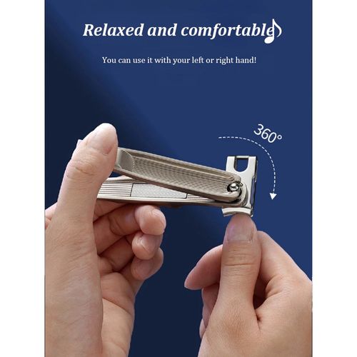 360° Rotating Nail Clipper Set | Ultra-Sharp Thick Toenail Clipper with Nano File