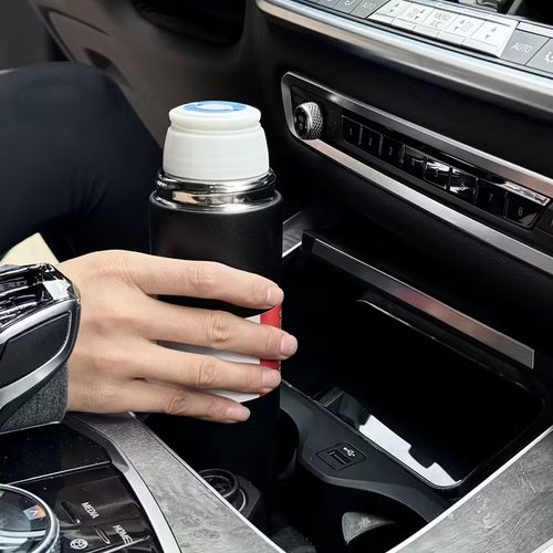 Coffee Thermo Bottle -Vacuum-Insulated Stainless Steel Travel Mug, 16oz Insulated Bottle with Cup for Hot & Cold Drink Travel Mug (black, Three Cup)