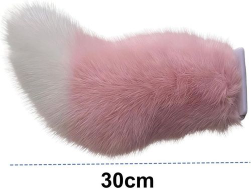 Remote Control Electric Car Tail, Rechargeable 3 Modes with Voice & Vibration Wagging, Cute Fuzzy Wagging Moving Tail for Car Exterior Decoration
