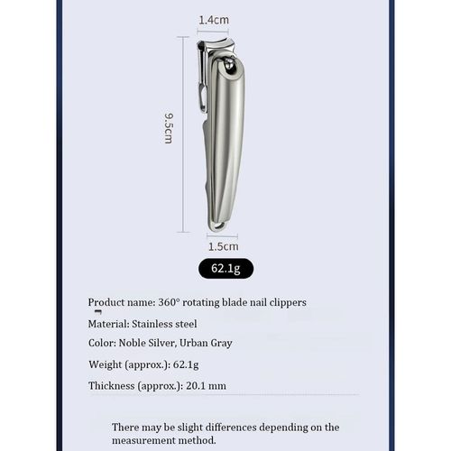 360° Rotating Nail Clipper Set | Ultra-Sharp Thick Toenail Clipper with Nano File