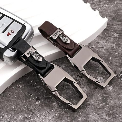 Luxury Car Keychain | Durable Zinc Alloy & Leather Key Fob