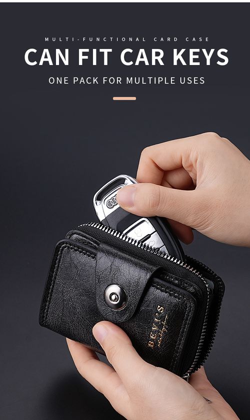 Men's Slim Zipper Wallet & Card Holder | Compact Cash Purse
