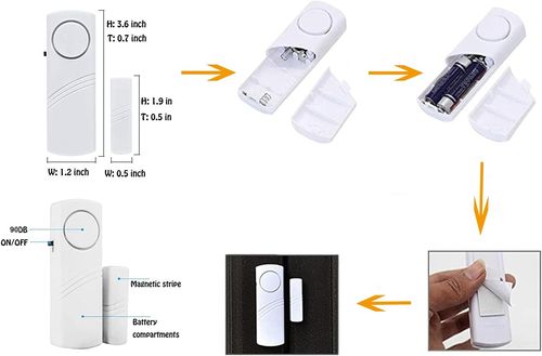 Personal security window and door alarms | Wireless sensor door and window burglar alarms