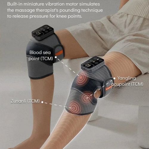 MAXwarm 4.0 Cordless Knee Massager 2025 Upgraded Version Electric Heated Knee Pad with 5 Heat Levels and 3 Vibration Modes for Pain Relief Suitable for Men and Women