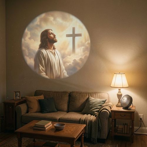 Buy Jesus Projection Night Light - 6 Sacred Patterns USB Lamp | Faith Home Decor