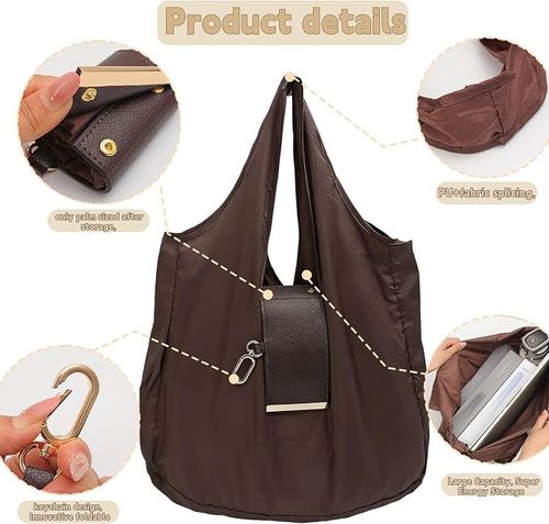 Foldable Women's Tote Bag | Large Capacity Travel & Shopping Shoulder Bag