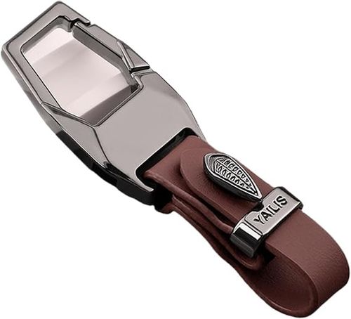 Luxury Car Keychain | Durable Zinc Alloy & Leather Key Fob