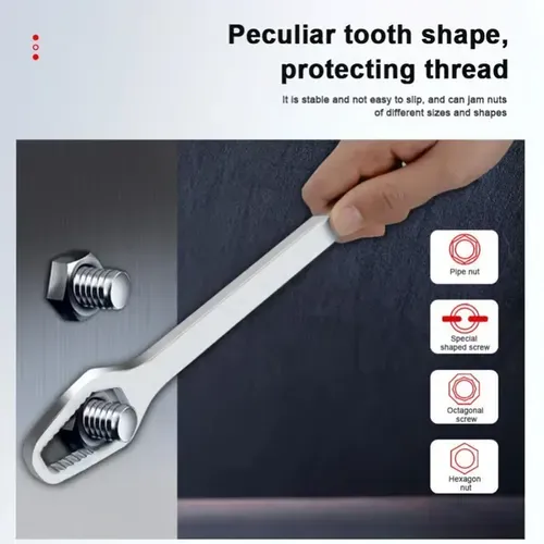 🌈🔧Universal 8-22mm wrench, one wrench solves all problems (silver).💪