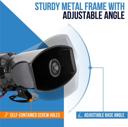 100W 12V Car Siren Speaker & PA System | Emergency Horn with Mic