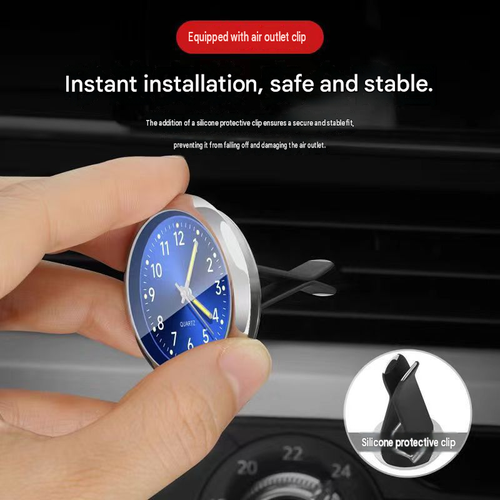 Mini Luminous Quartz Car Clock | Air Vent Clip Dashboard Clock for All Vehicles