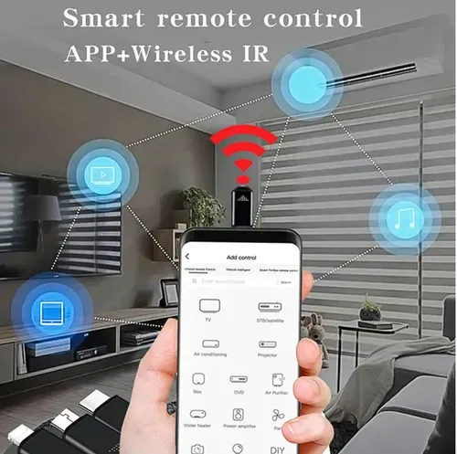 Universal IR Remote Adapter for PhoneNew 2026 Android and Apple Smartphones(Type-C, Black)