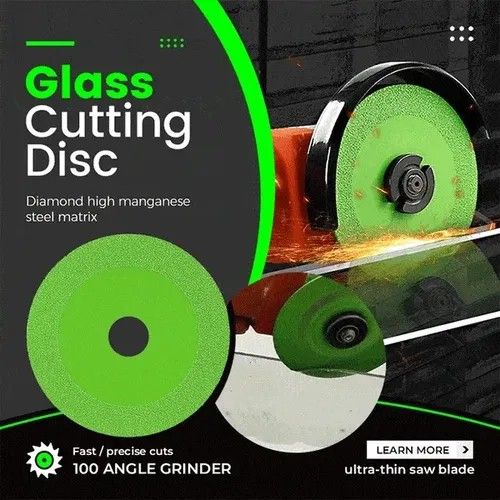 GLASS CUTTING DISC Precise and Fast Cutting: The ultra-thin blade ensures accurate, fast cuts, cut Everything in Seconds cuts. Whether the cutting material is slate, marble, ceramic tiles, or ceramics, you can easily cut, polish, and chamfer to complete the work perfectly