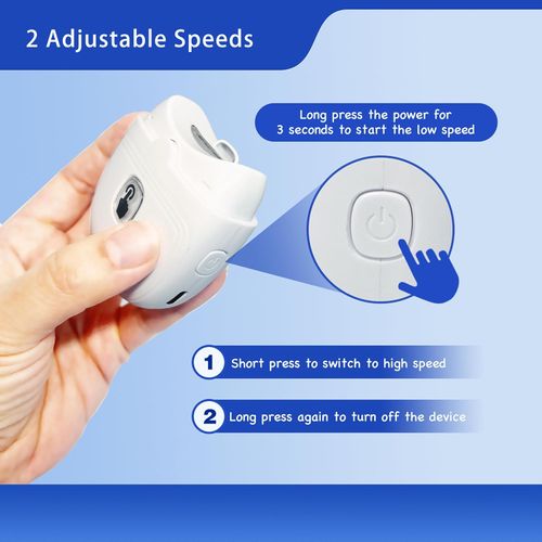 Electric Nail Clippers, USB Rechargeable Automatic Nail Clippers with Nail Clip Storage and LCD Light, Safe Electric Nail Trimmer for Adults, Elderly, Babies, Kids (White)