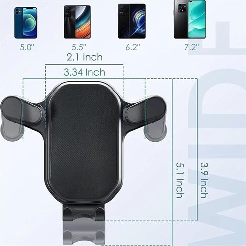 Ultra-Stable Anti-Shake Car Phone Mount | Universal Air Vent Holder with Double Hook Lock