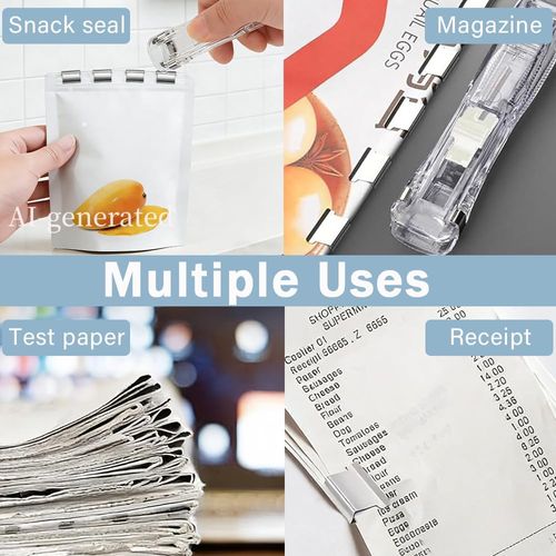 Reusable Paper Push Clip Dispenser Set (100 Clips) | Heavy-Duty Document Binder