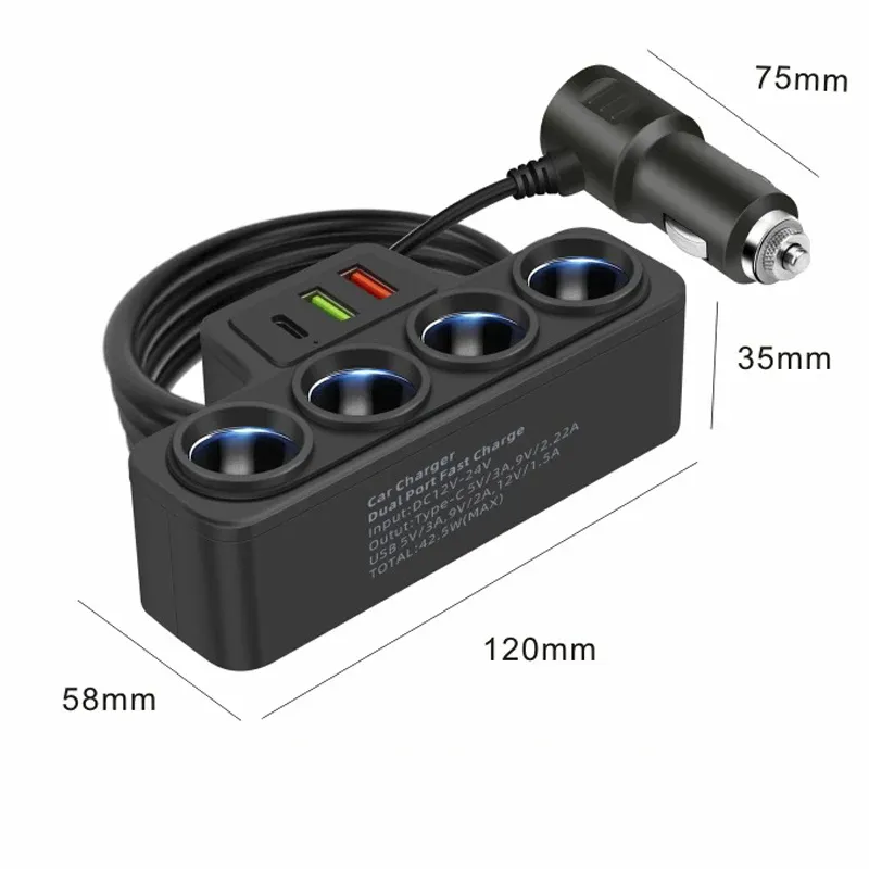 🔥Hot Sale Deals-7-in-1 Cigarette Lighter Adapter