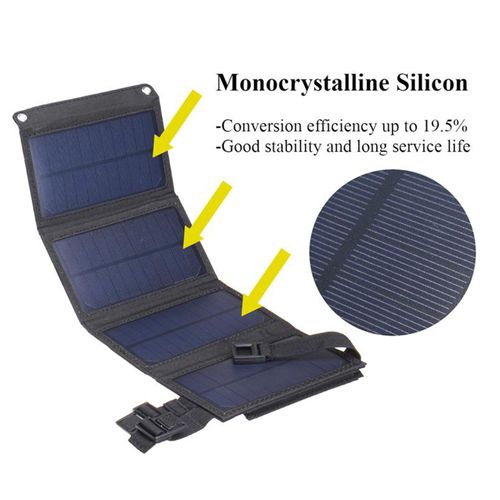 20W Foldable Solar Charging Panel – Waterproof & Dustproof Portable Power Bank for Travel, Outdoor & Emergency Use (Camouflage Design)
