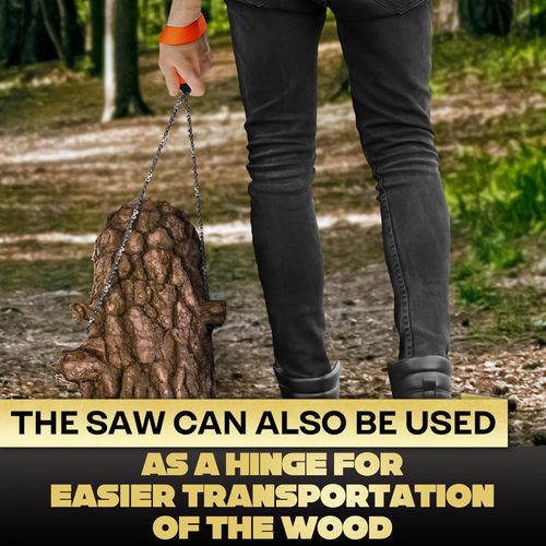 Manual Chain Saw - Survival Pocket Chainsaw with Bag | Manganese Steel 63.5cm Folding Tree Saw with Bidirectional Teeth, a Must-Have for Camping Gear, Survival Gear, or Emergency Setups
