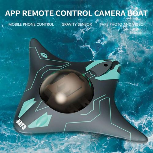 Boats with Camera for Adults, 6CH Remote Control Boat for Pools & Lakes, App Wireless Control Waterproof RC Camera Boat