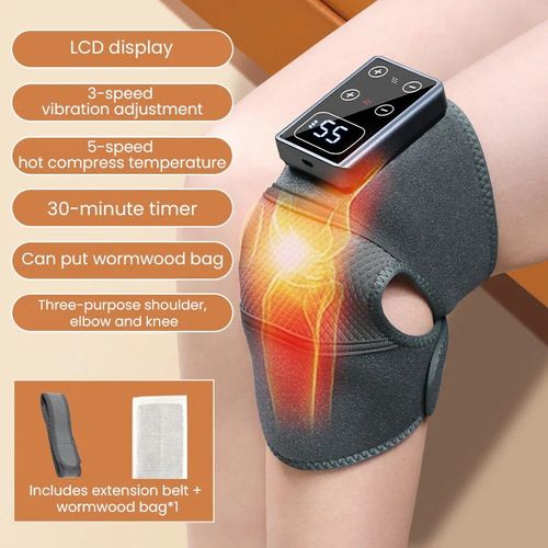 MAXwarm 4.0 Cordless Knee Massager 2025 Upgraded Version Electric Heated Knee Pad with 5 Heat Levels and 3 Vibration Modes for Pain Relief Suitable for Men and Women