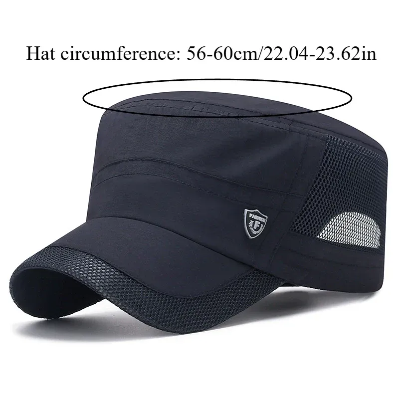 2pcs Quick-Dry Men's Sun Protection Hats（1pc Black+1pc Khaki）