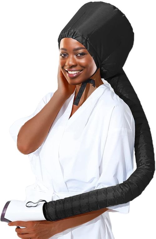 Soft Bonnet Hair Dryer Attachment with Hose, Speed Up Full Hair Drying, No Damage to Hair, Easy to Wear, Suitable for All Head Shapes