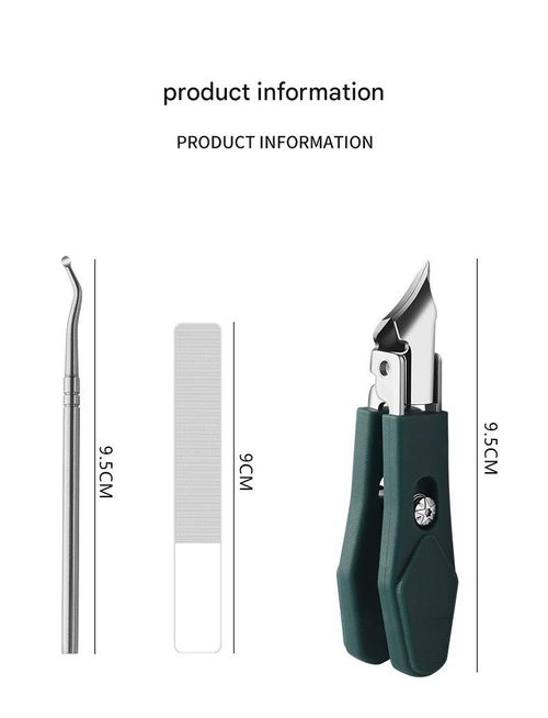 Ultra-sharp bevel nail clippers with lock, stainless steel bevel anti-splash nail clippers for thick hard nails, eagle beak, nail groove