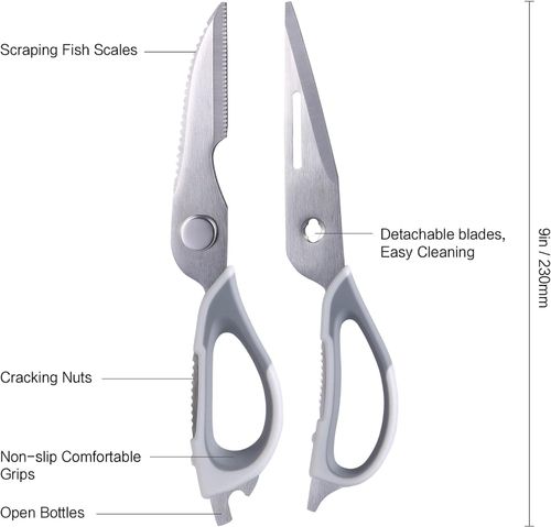 Heavy Duty Kitchen Shears | Multi-Purpose Stainless Steel Poultry Scissors