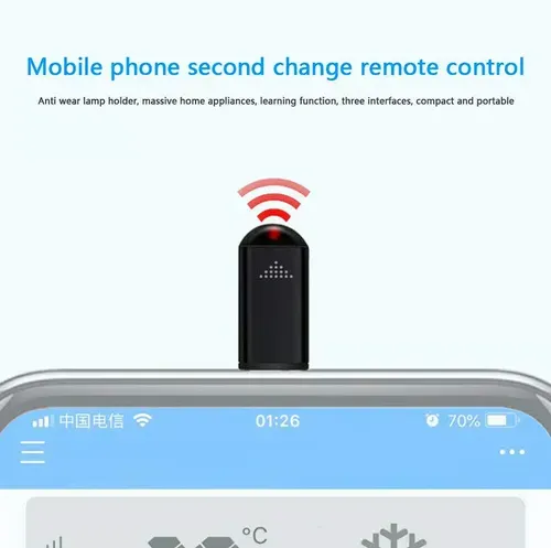 Universal IR Remote Adapter for PhoneNew 2026 Android and Apple Smartphones(Type-C, Black)