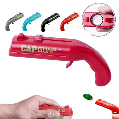 Bottle Cap Gun | Portable Beverage Bottle Opener, Bottle Cap Transmitter, Kitchen Party Supply Tools, Plastic,